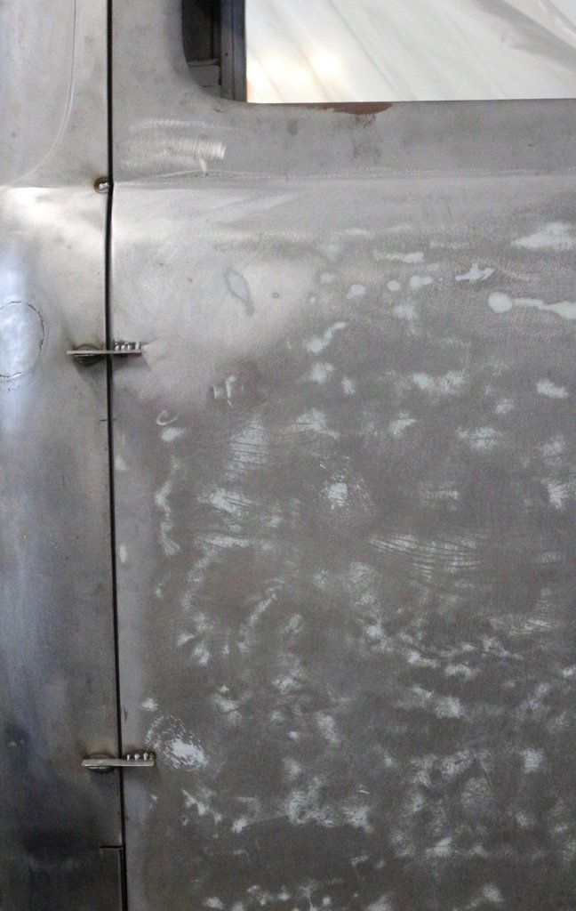 close up of truck frame texture