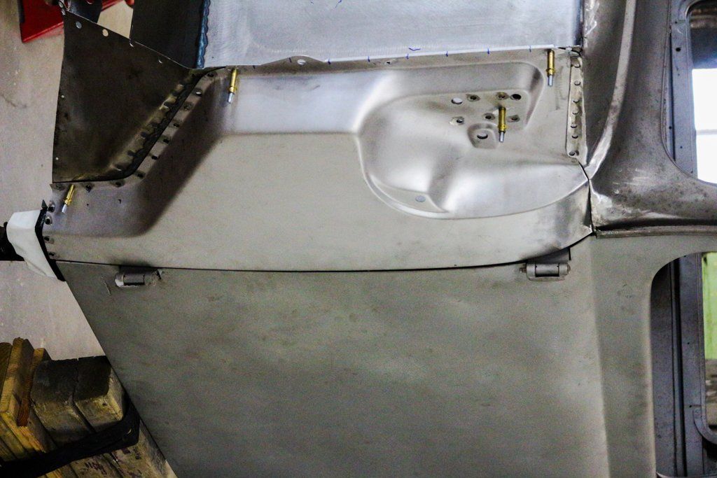 close up of truck hinge