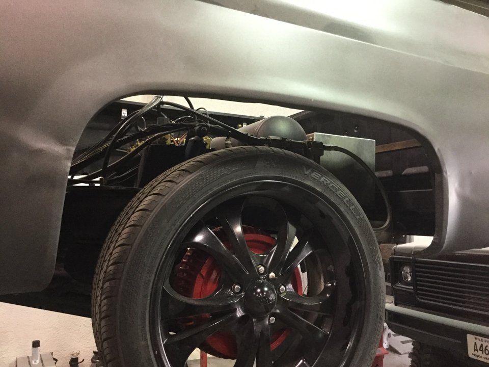 close up of custom black rims