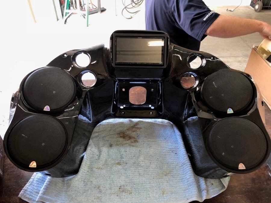 black console removed from chopper