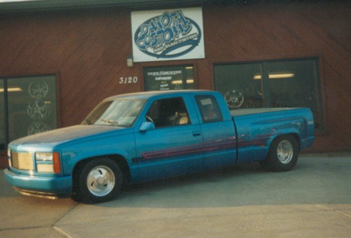 custom teal truck