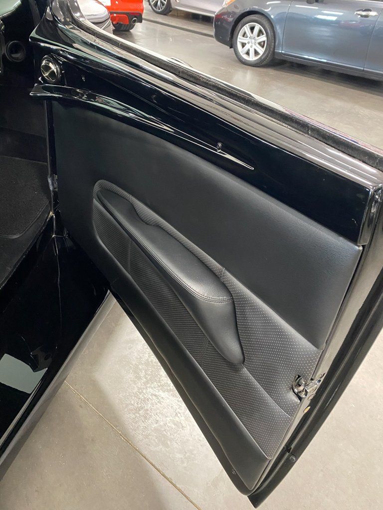custom black 1937 ford tudor hot rod door opened