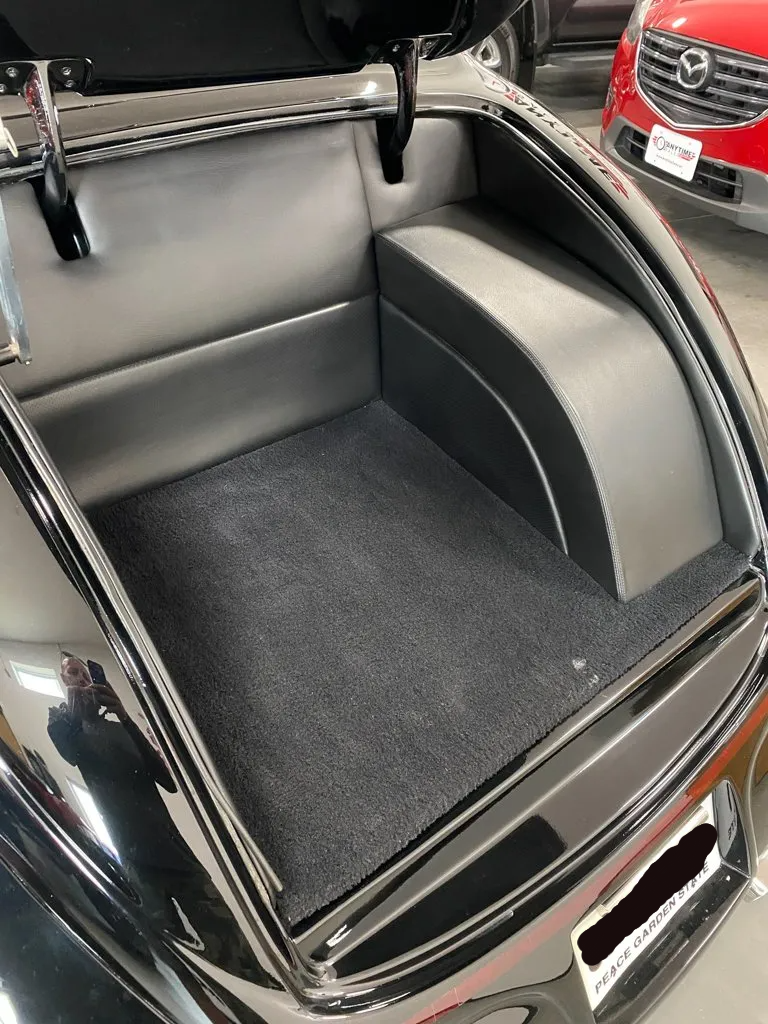 custom black 1937 ford tudor hot rod trunk