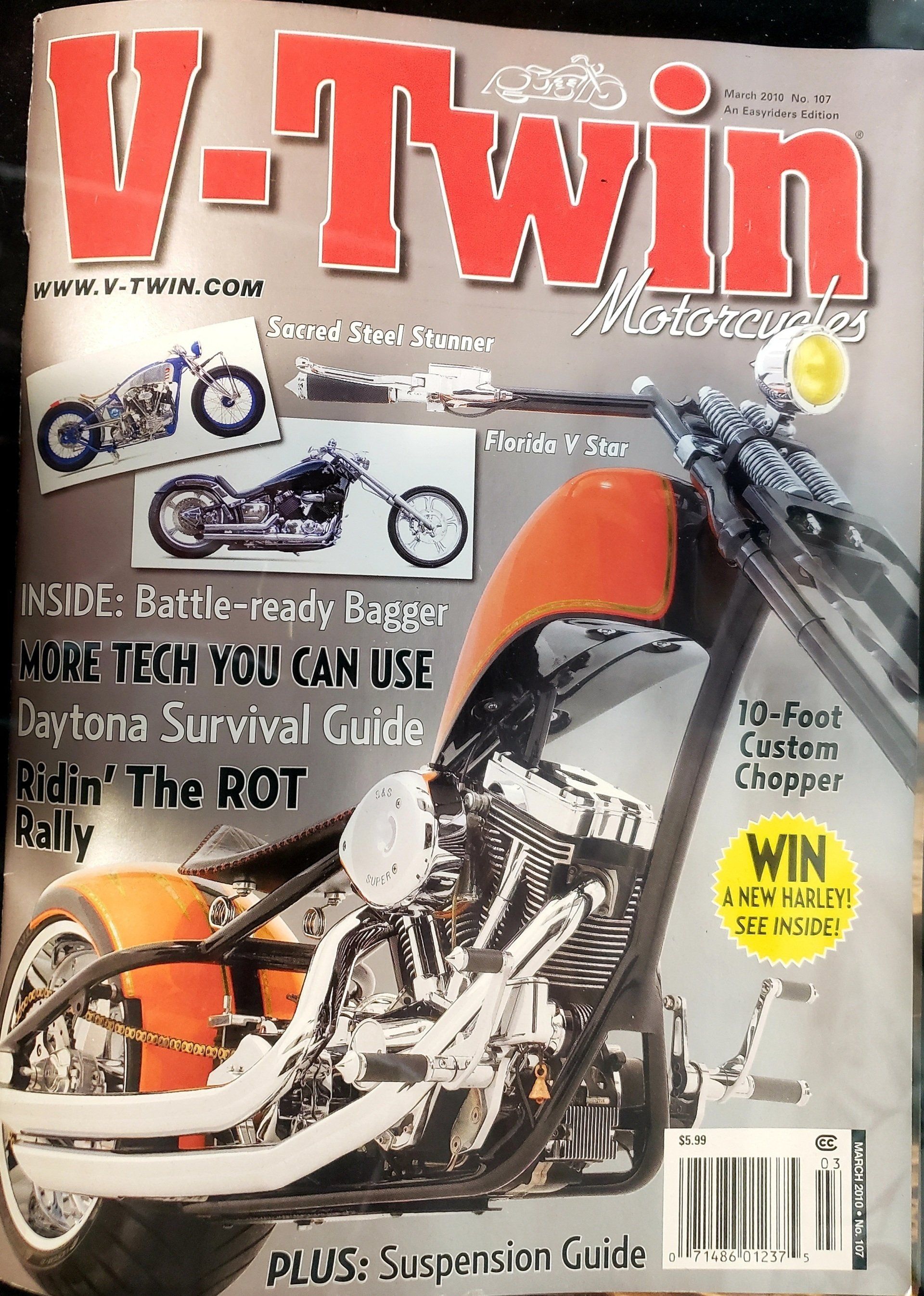 motorcycle magazine cover of V Twin Motorcycles