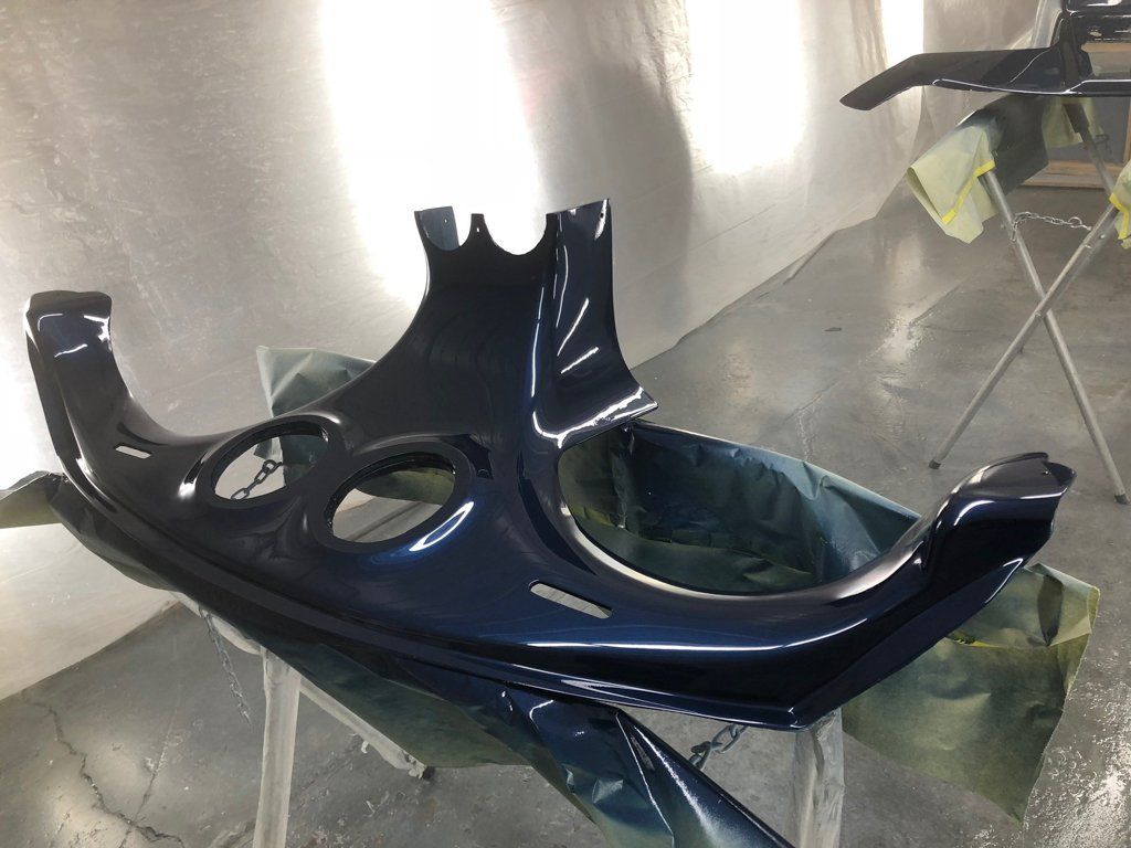 central console painted black