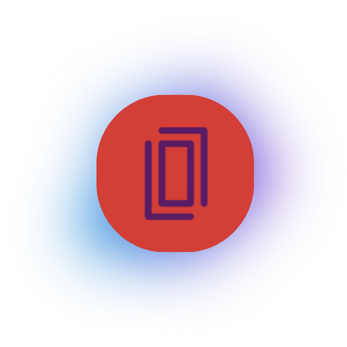 A red circle with a blue square inside of it.