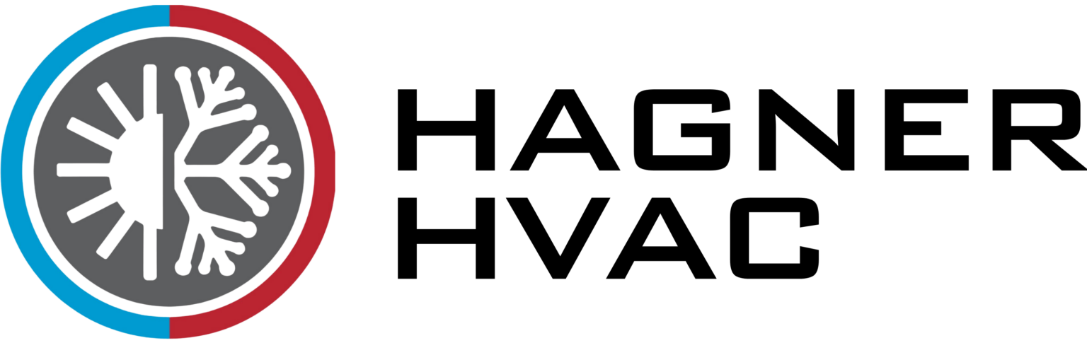 A logo for hagner hvac with a snowflake in a circle.
