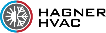 A logo for hagner hvac with a snowflake in a circle.