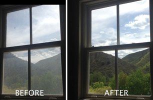 Residential Window Cleaning Before and After