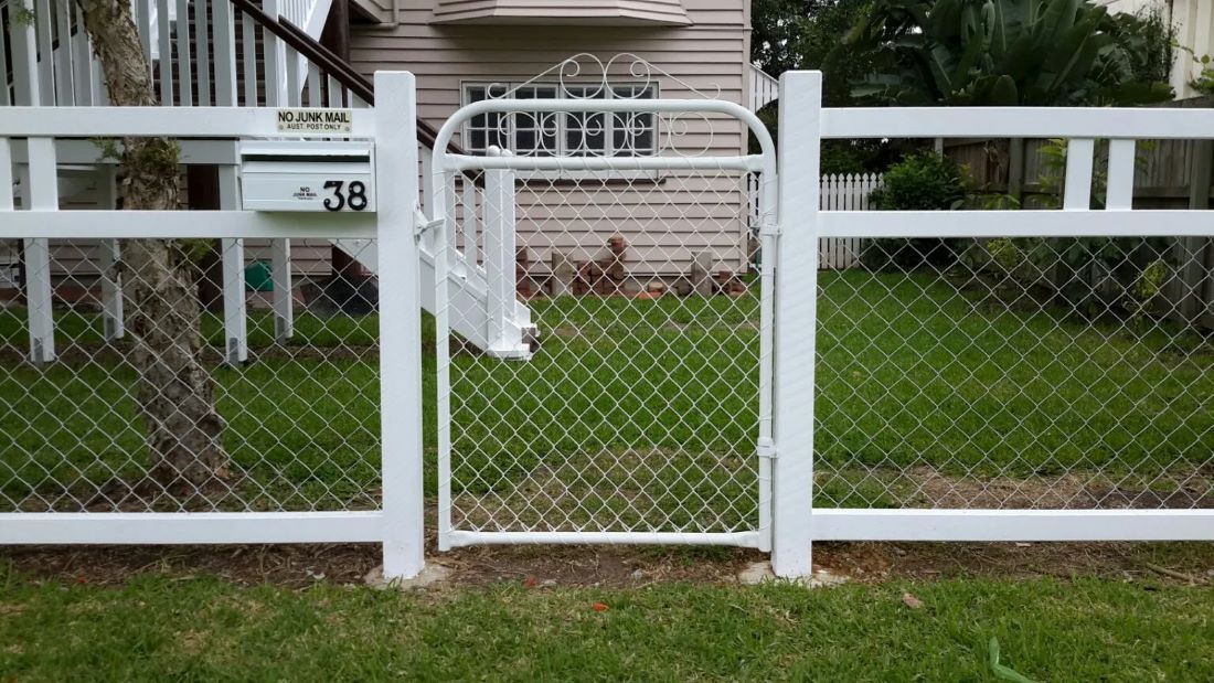 white powder-coated federation heritage gate in Brisbane