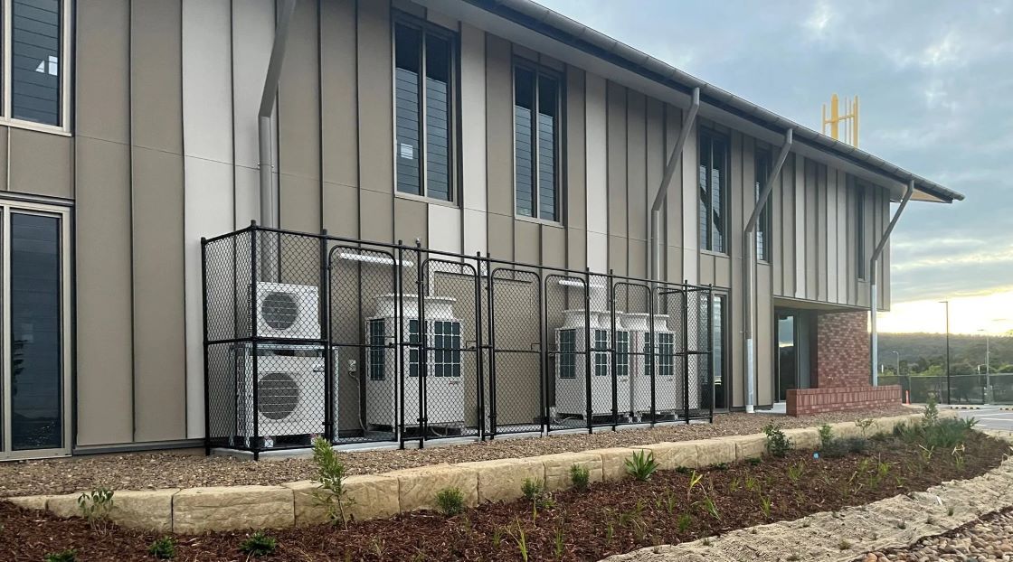 Security gates for commercial security cages in Brisbane building exterior