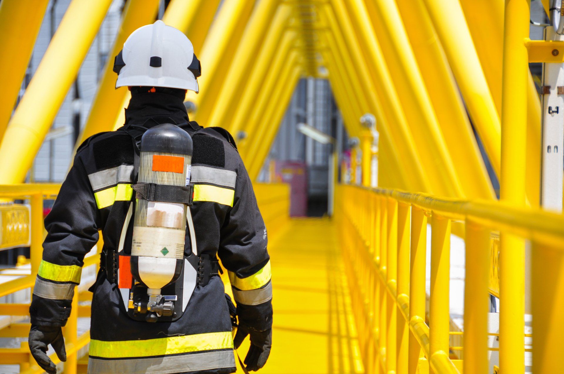 Hydro Testing — Fireman with Protective Suit in Crestview, FL