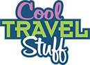 A logo for cool travel stuff is shown on a white background.