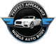 Logo for Perfect Appearance Mobile Auto Body, featuring a white convertible car inside a circular emblem.