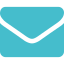 a blue envelope with a white border on a white background .