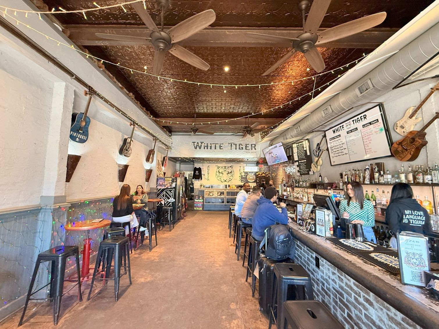 Interior of a bar,