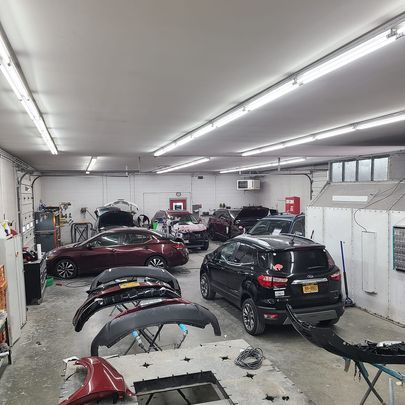 cars inside garage