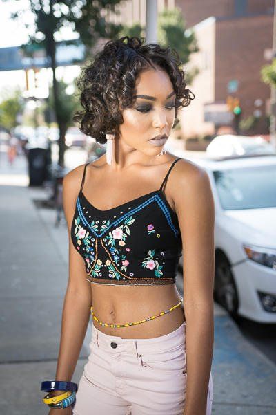 Woman With Car Behind Her — Philadelphia, PA — Admirations Hair Itiz