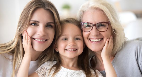 Happy family after receiving dental care near Midlothian, IL