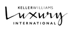 The logo for keller williams luxury international is black and white.