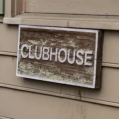 Clubhouse sign
