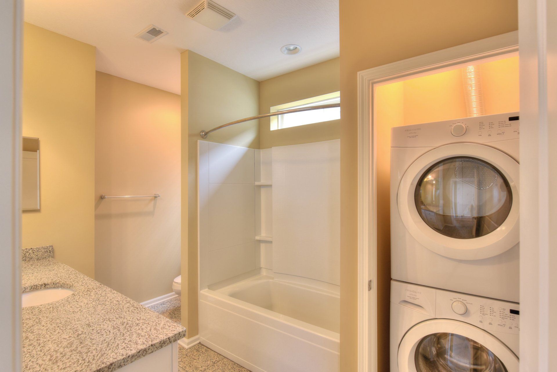 Concord Square Bathroom Photo Showing Washer And Dryer Area
