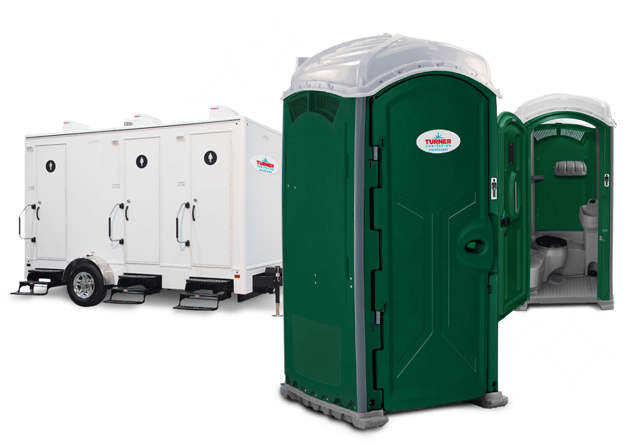 Green And White Portable Restroom | Lake Orion, MI | Turner Sanitation