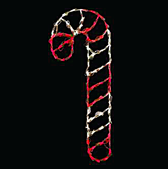 LED 2D Wired Frame Candy Cane - Hanover, PA