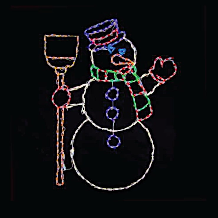 LED 2D Wired Snowman - Hanover, PA
