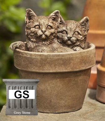 Lawn Decor — Stone Cats in a Pot in Hanover, PA