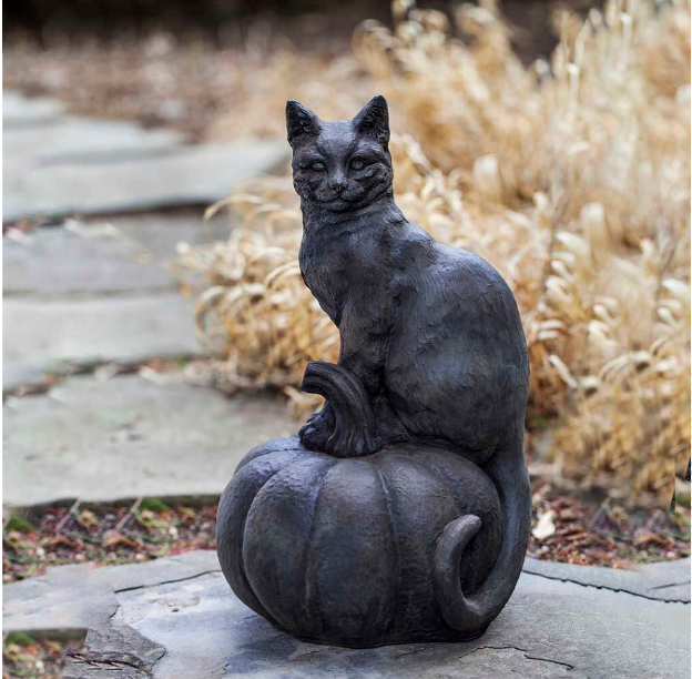 Lawn Decor — Stone Cats on a pumpkin - in Hanover, PA