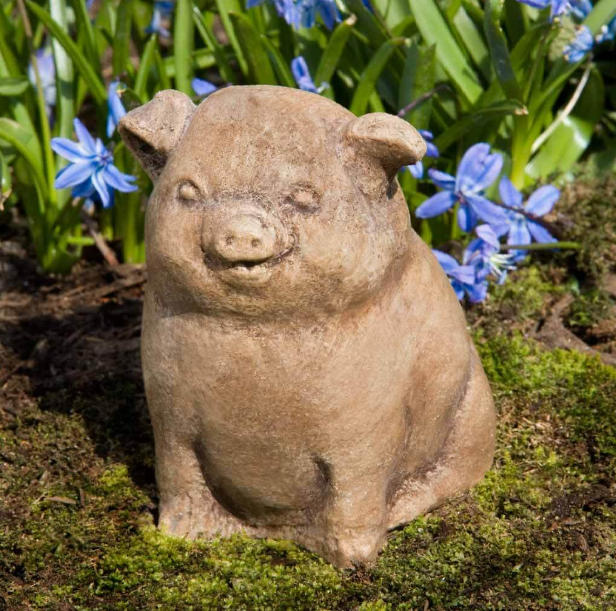 Stone Pig— Piglet Statue in Hanover, PA