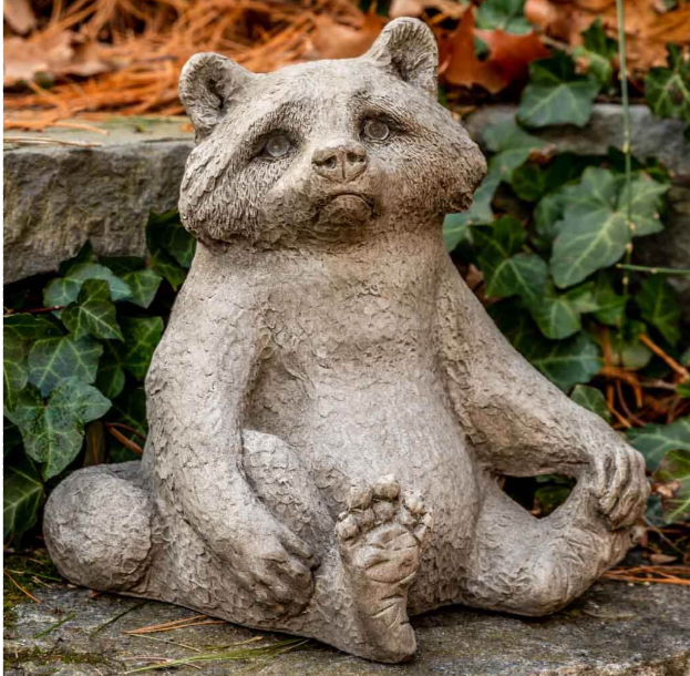 Lawn Raccoon — Stone Raccoon Statue - in Hanover, PA