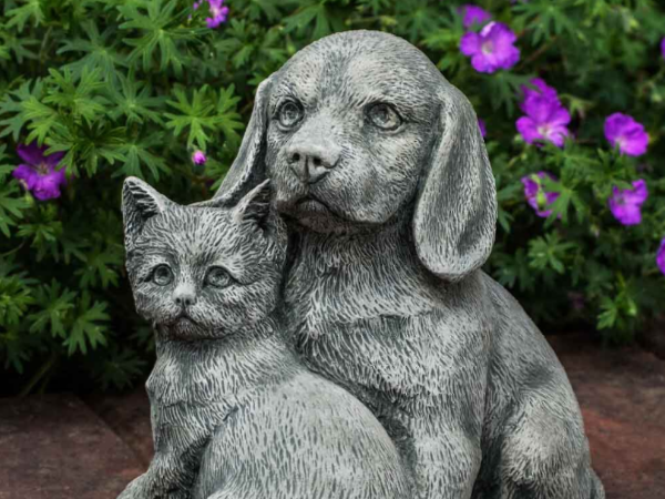 Concrete Statues: Dog and Cat - Hanover, PA