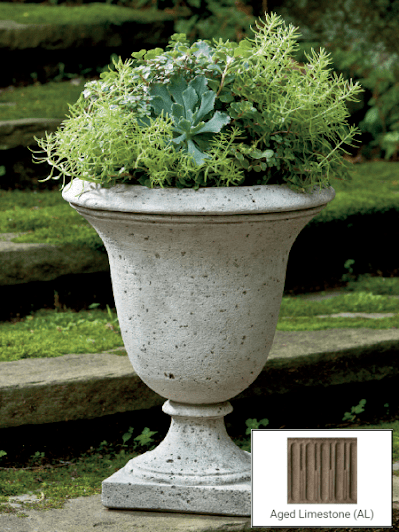 Small Urn Planter — Aged Limestone Linwood Urn Planter in Hanover, PA