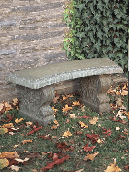 Garden Bench Concrete — Traditional Curved Bench in Hanover, PA