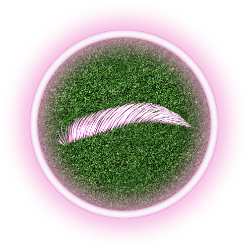 It looks like a feather in a bowl of grass.