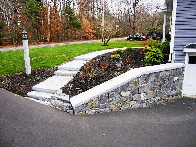 A before picture of a Walkway job for Leonards Landscaping Corp.