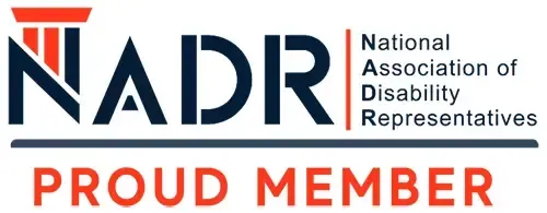 The logo for the national association of disability representatives is a proud member.