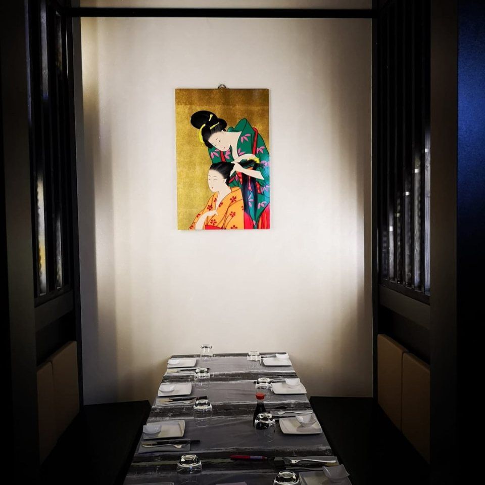 quadro giapponese in un ristorante asiatico