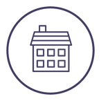 House icon in a circle.