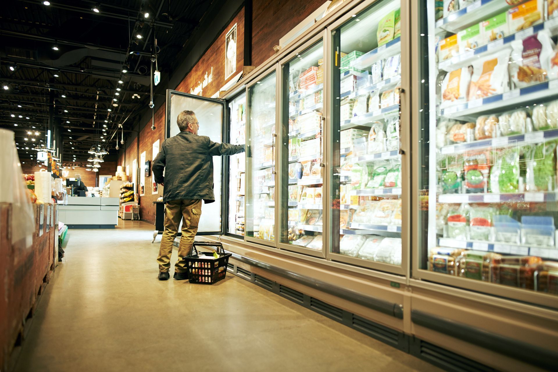 Man Shopping in the Cold Produce Section — Sydney, NSW — Sharp Conditioning Solutions