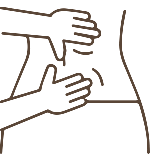 An icon of a person getting a massage.