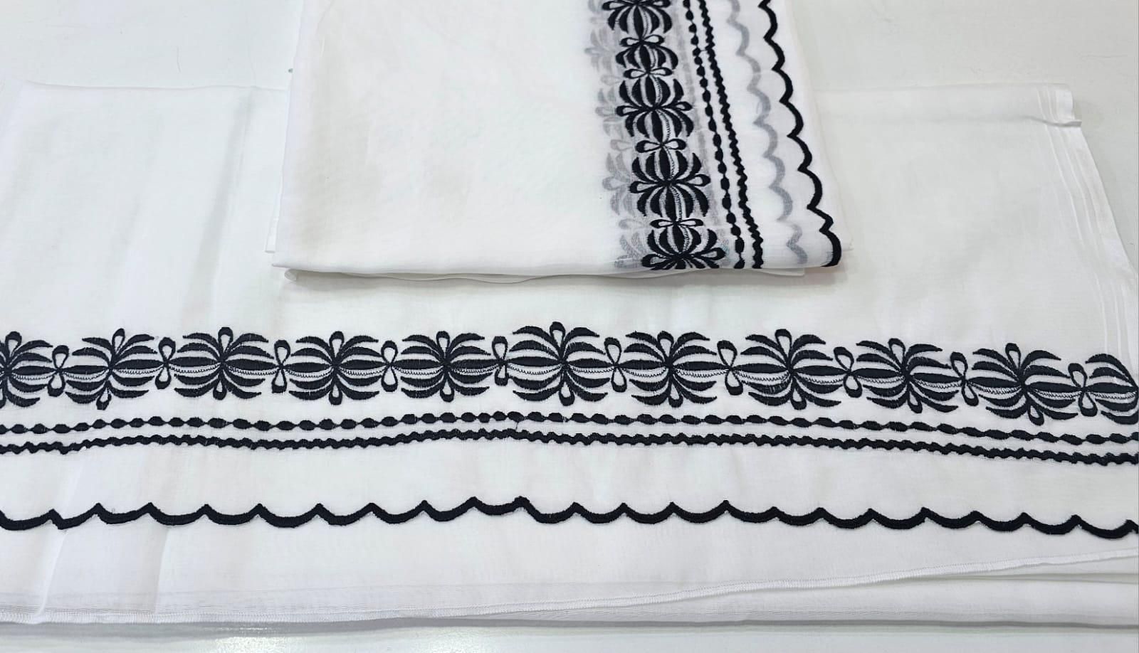 Bedsheet White Black