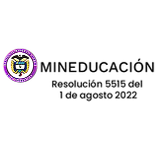 Logotipo del MINEDUCACIÓN (Ministerio de Educación), con el texto: Resolución 5515 de 1 de agosto de 2022.