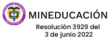 Logo of MINEDUCACIÓN (Ministry of Education), with resolution information: 3929 del 3 de junio 2022.