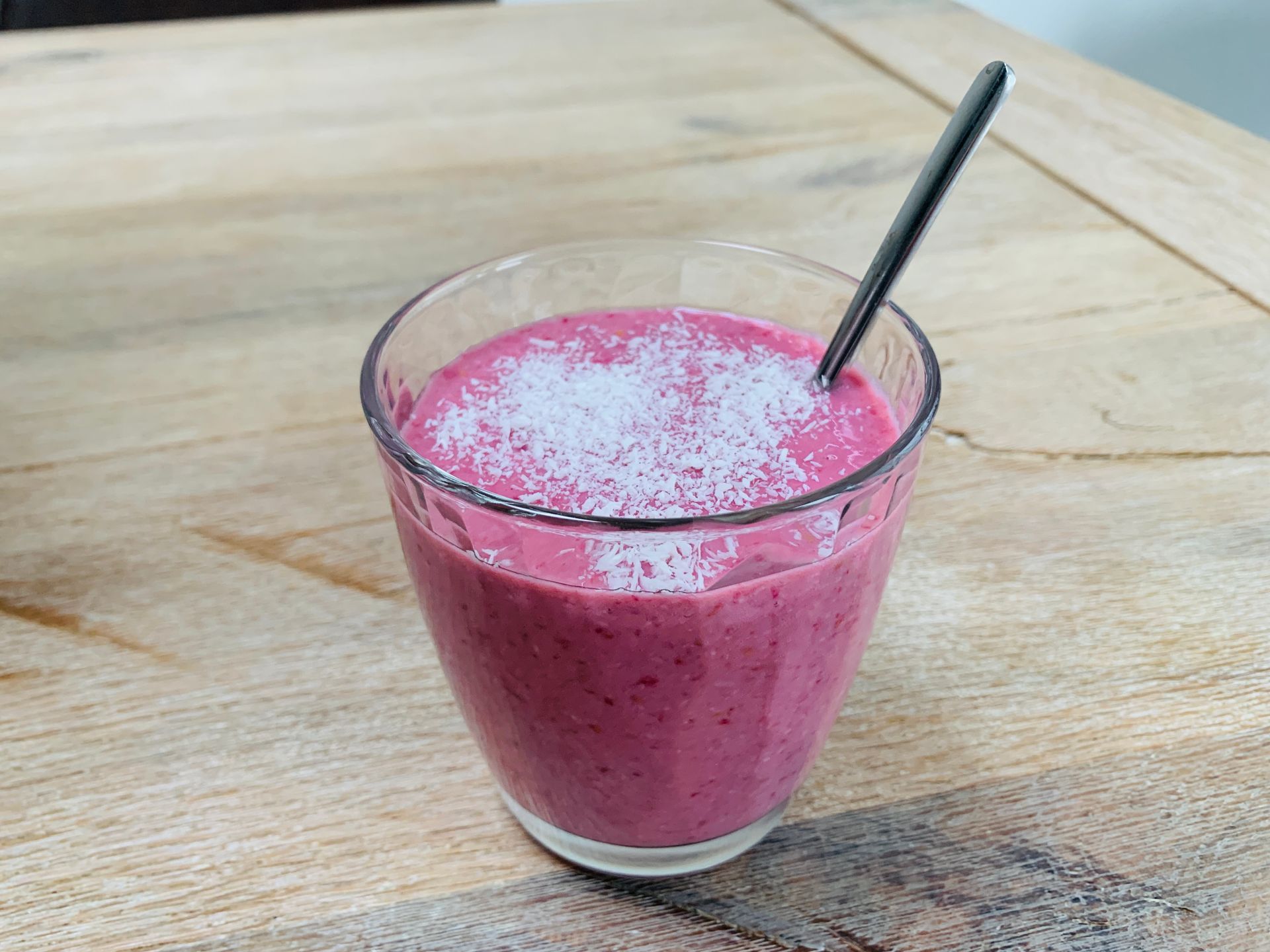 Recept; Framboos smoothie met kokos