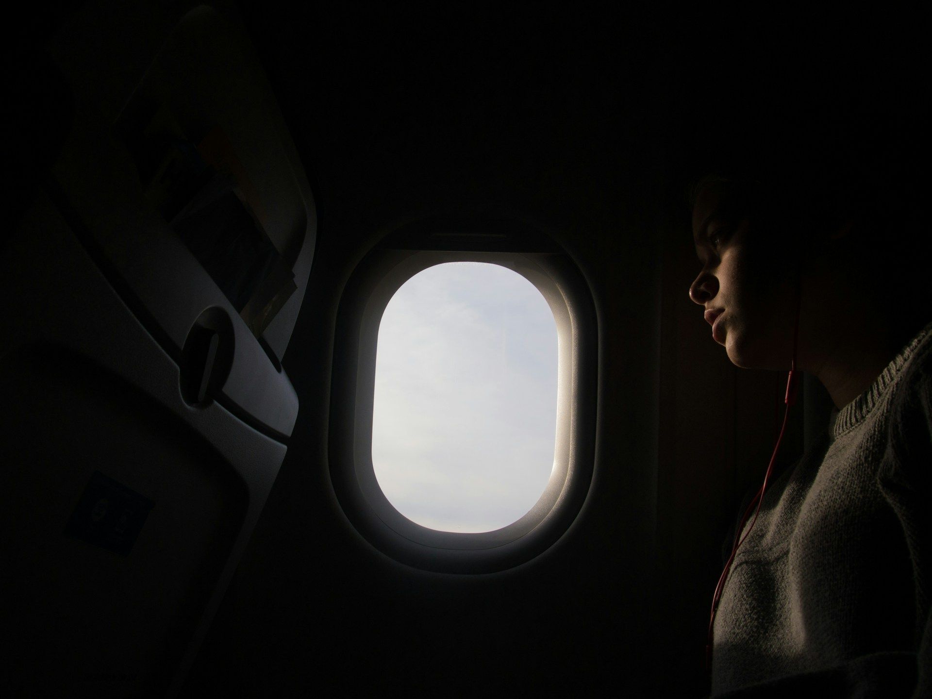 on a plane