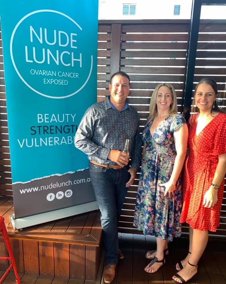 A Man and Two Women Are Standing Next to Each Other in Front of a Sign — Forsyths Accounting Services Pty Ltd in Mackay, QLD