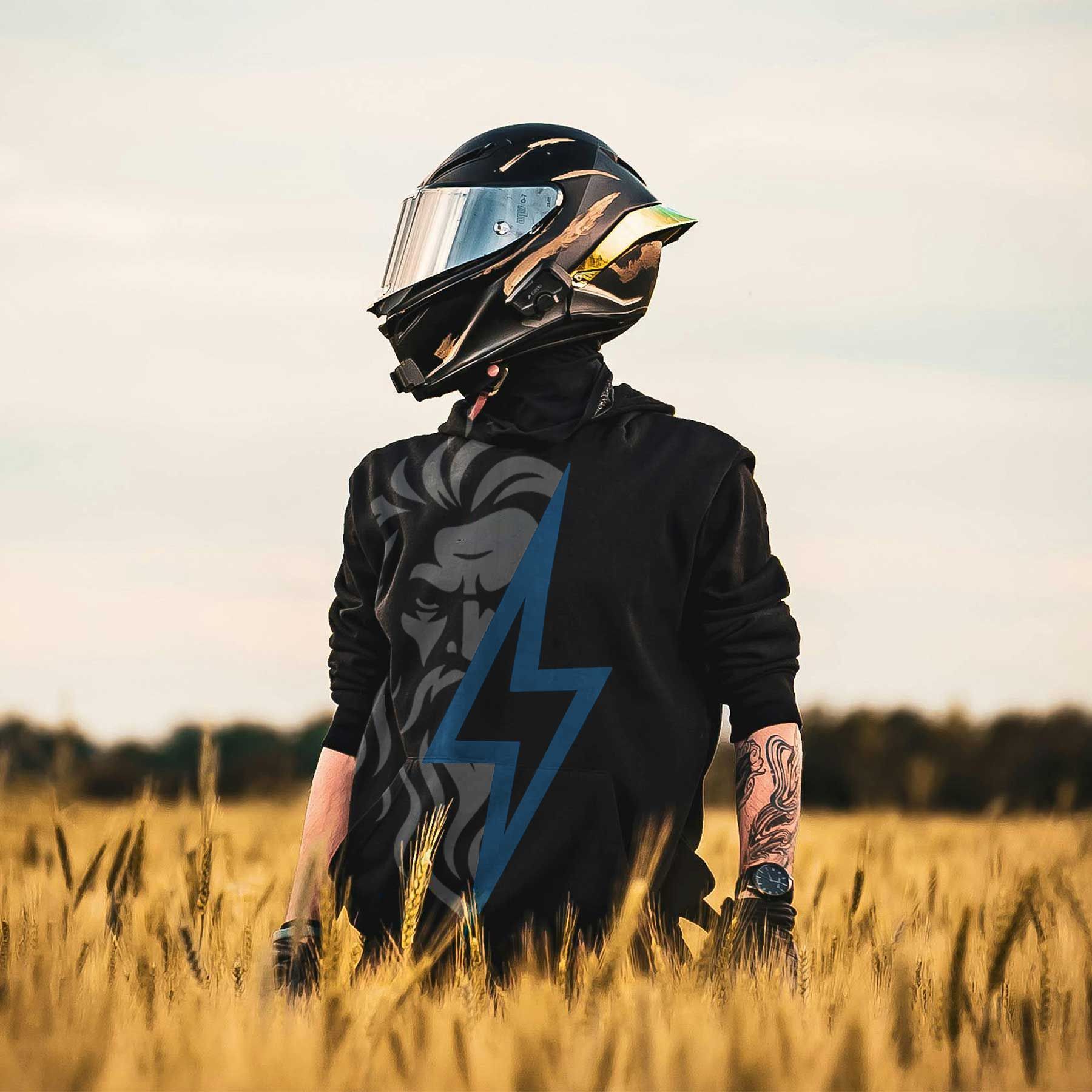 IGNITE Powersports apparel mockups featuring custom motorcycle branding